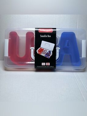 New SureFresh Patriotic USA Perfect On-The-Go Snack Box Snackle Box-Americana